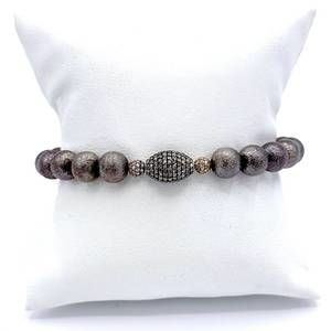 NEW GIGI women's bead bracelet in rhoduim/copper/gold/diamond